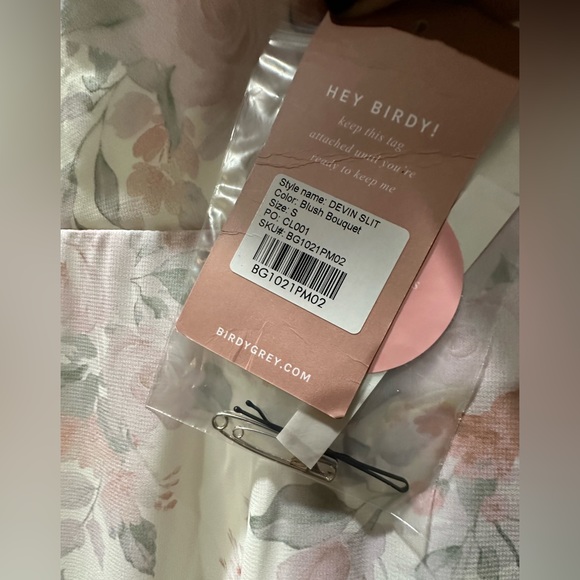 Birdy Grey DEVIN CONVERTIBLE DRESS Blush Bouquet Floral Small NEW NWT BRIDESMAID - Picture 5 of 5